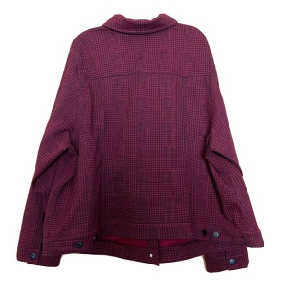 Torrid Plaid Stretch Ponte Knit Trucker Jacket Size 5X NWT - Picture 4 of 8